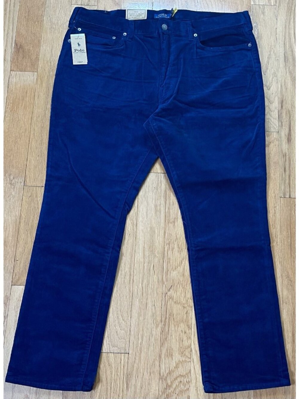 Polo Ralph Lauren The Varick Slim Straight Navy Corduroy Pants, Men’s 40x30, NWT